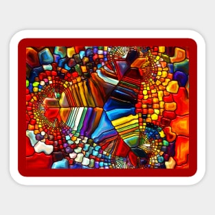 Colourful marble texture abstract Sticker